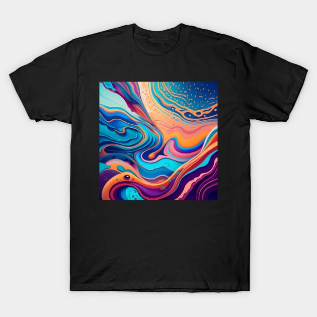 Abstract fluid art T-Shirt by IOANNISSKEVAS